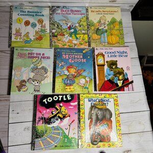 Little Golden Book Lot of 8 Tootle Good Night‎ Little Bear Like New